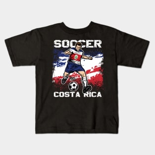 Costa Rica Soccer Futbol Kids T-Shirt